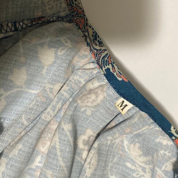 Women's Shift Dress Long Sleeve Floral Print Multicolor Size Medium Modest Boho - Picture 9 of 12